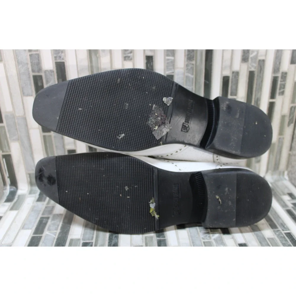 Stacy Adams‎ White Leather Square Toe Dress Shoes Men's Size 11 M